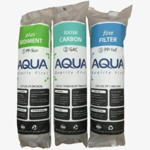 Bộ lõi lọc 123 10inch AQUA 1 Bo Loi Aqua 10icnh