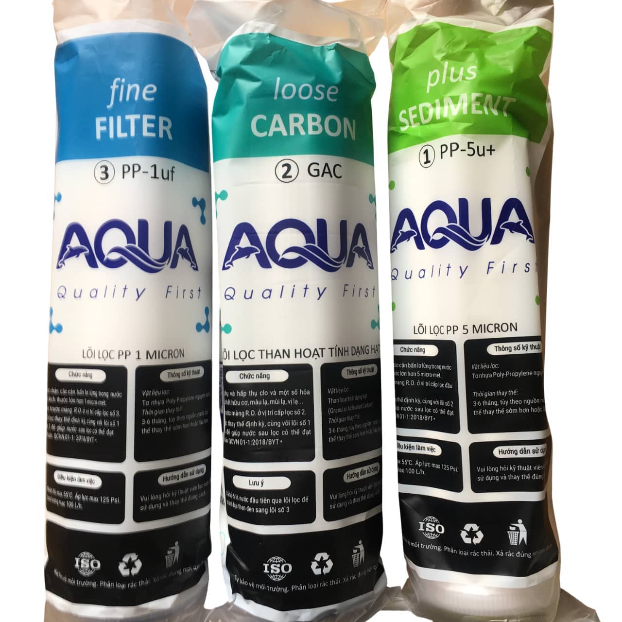 bộ lõi lọc 123 10 inch aqua bo loi loc 123 10 inch aqua 2