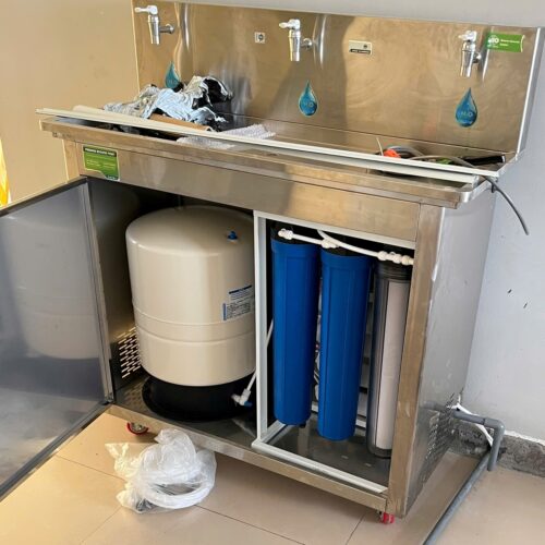 Máy lọc nước ro bán công nghiệp tủ inox đôi