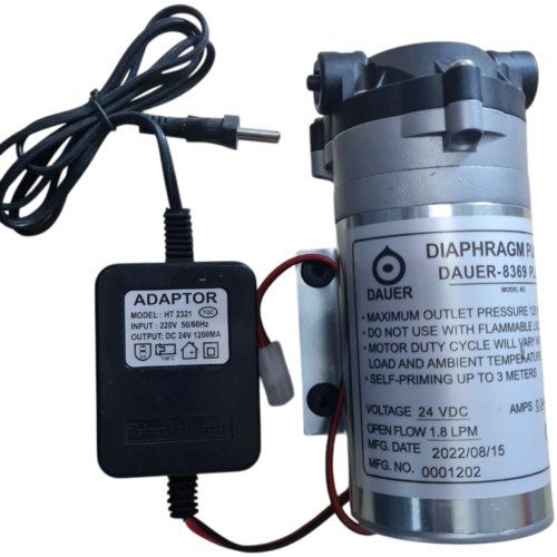 Bơm tăng áp RO DAUER-8369 PLUS kèm nguồn 24V-1.2A