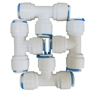 Linh kiện lọc nước - 10 cái Tê nối nhanh 6-6-6 2 Te deu 6