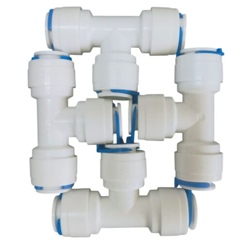 Linh kiện lọc nước - 10 cái Tê nối nhanh 6-6-6 6 Tê đều nối nhanh phi 6