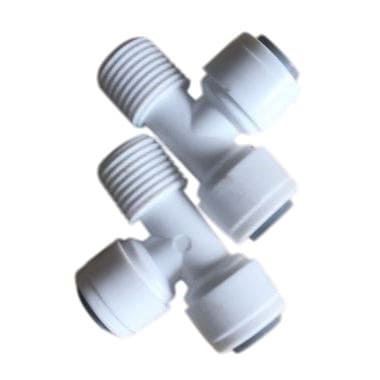 Linh kiện lọc nước - Tê lệch răng ngoài 13-6- 6 3 Tê lệch răng ngoài 13 ra nối nhanh phi 6