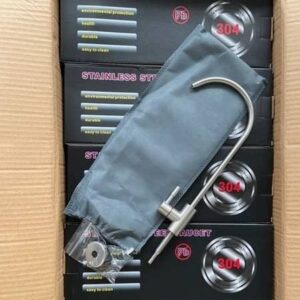 Linh kiện lọc nước - Vòi gạt inox SS304 nối nhanh 2 voi inox 304 1