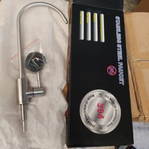 Linh kiện lọc nước - Vòi gạt inox SS304 nối nhanh 1 voi ro inox SS304 1